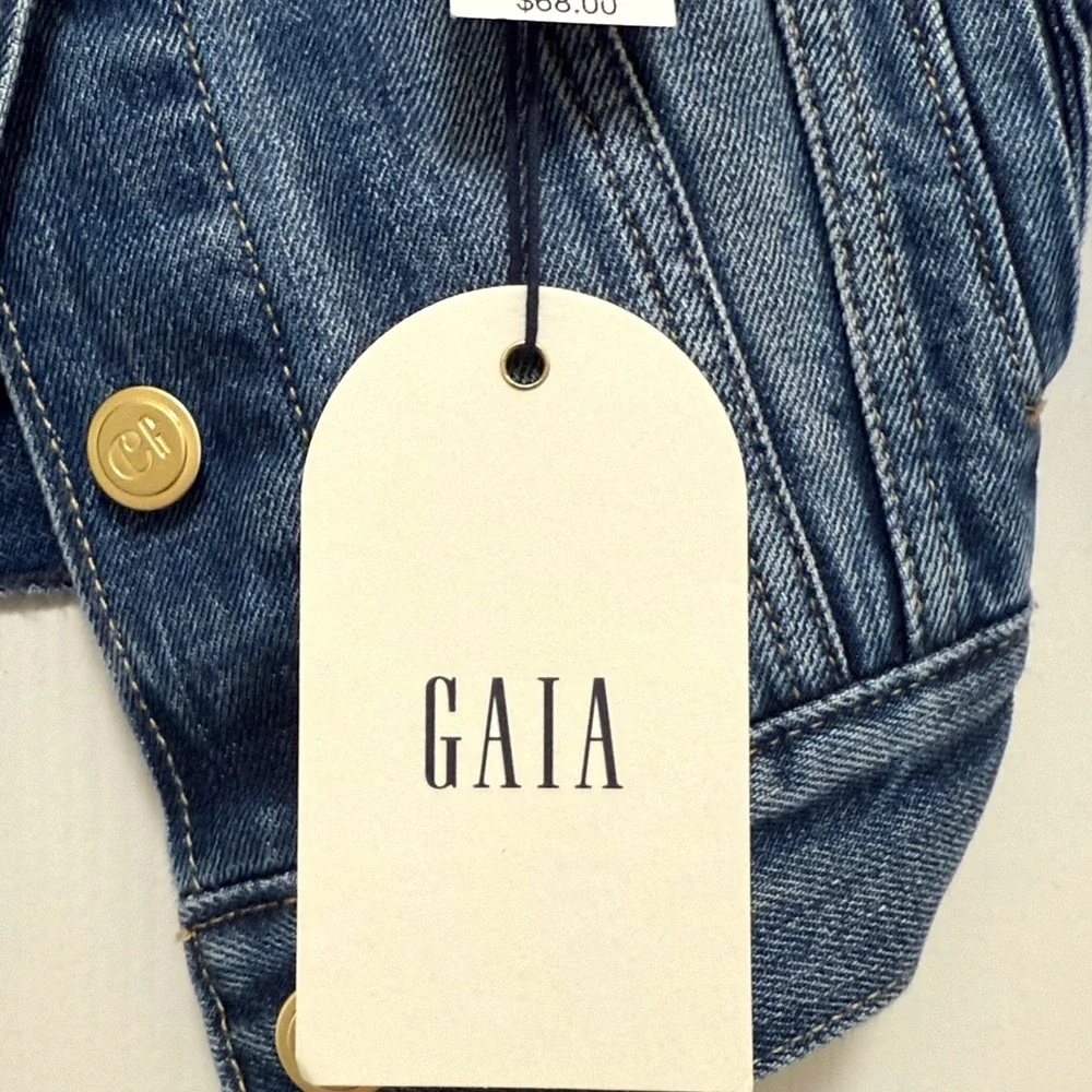 NWT GAP Kids x CULT GAIA Asymmetrical Denim Jacket
